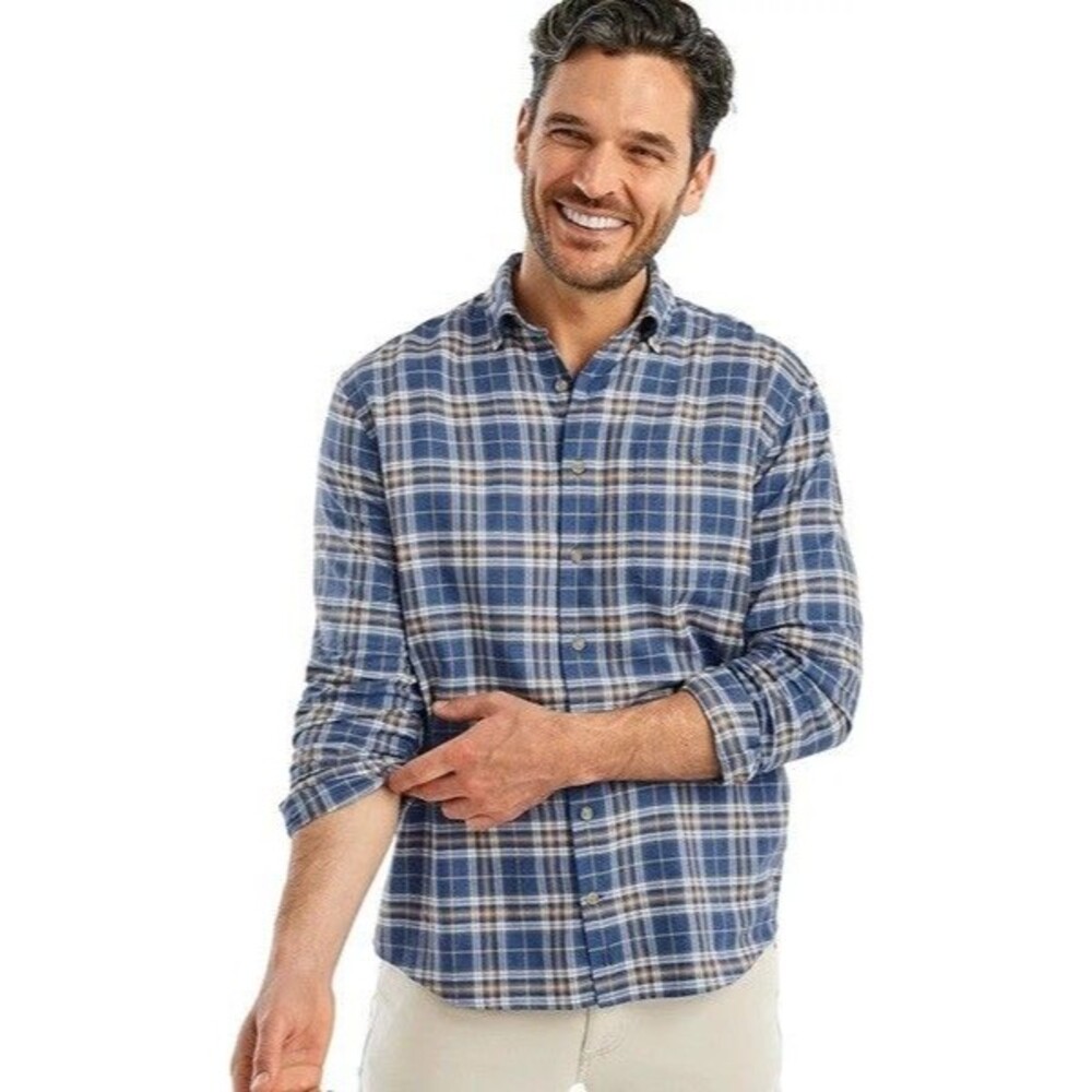 NWT Johnnie-O Hangin Out Ferguson Surflannel Plaid Button Down 2XL MSRP $138